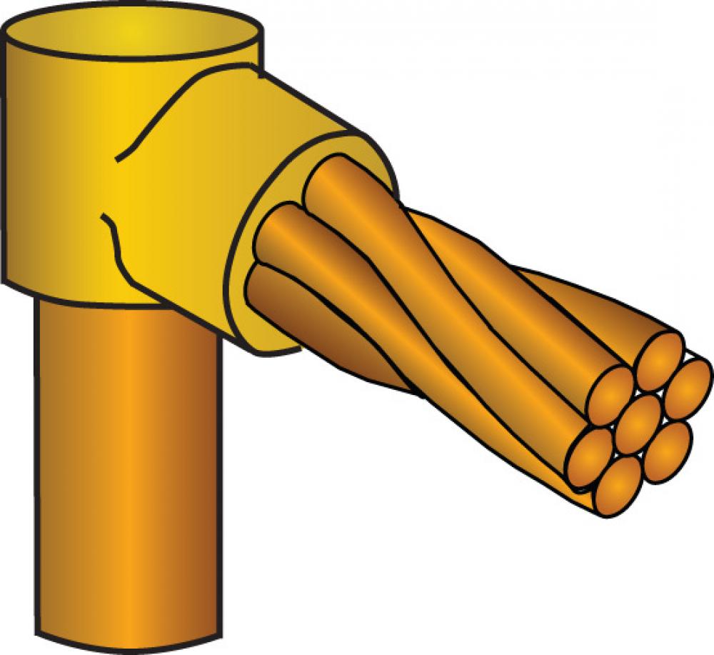 MOLD,CABLE TO GRD ROD,VERT ELL HORZ CABLE