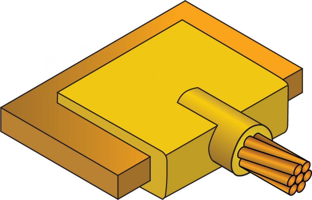 MOLD,CABLE TO BUS/LUG,HORZ TEE CABLE TAP