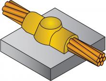 ERICO HCA1E - MOLD,CABLE TO HORZ STL,HORZ THRU ON SURFACE