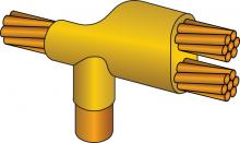 ERICO NCF183A - MOLD,CABLE TO GRD ROD,HORZ TEE W/CABLE W/TAP
