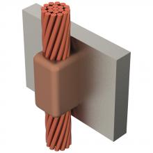 ERICO VVR2Q - MOLD,CABLE TO VERT STL,VERT THRU OFF SURFACE