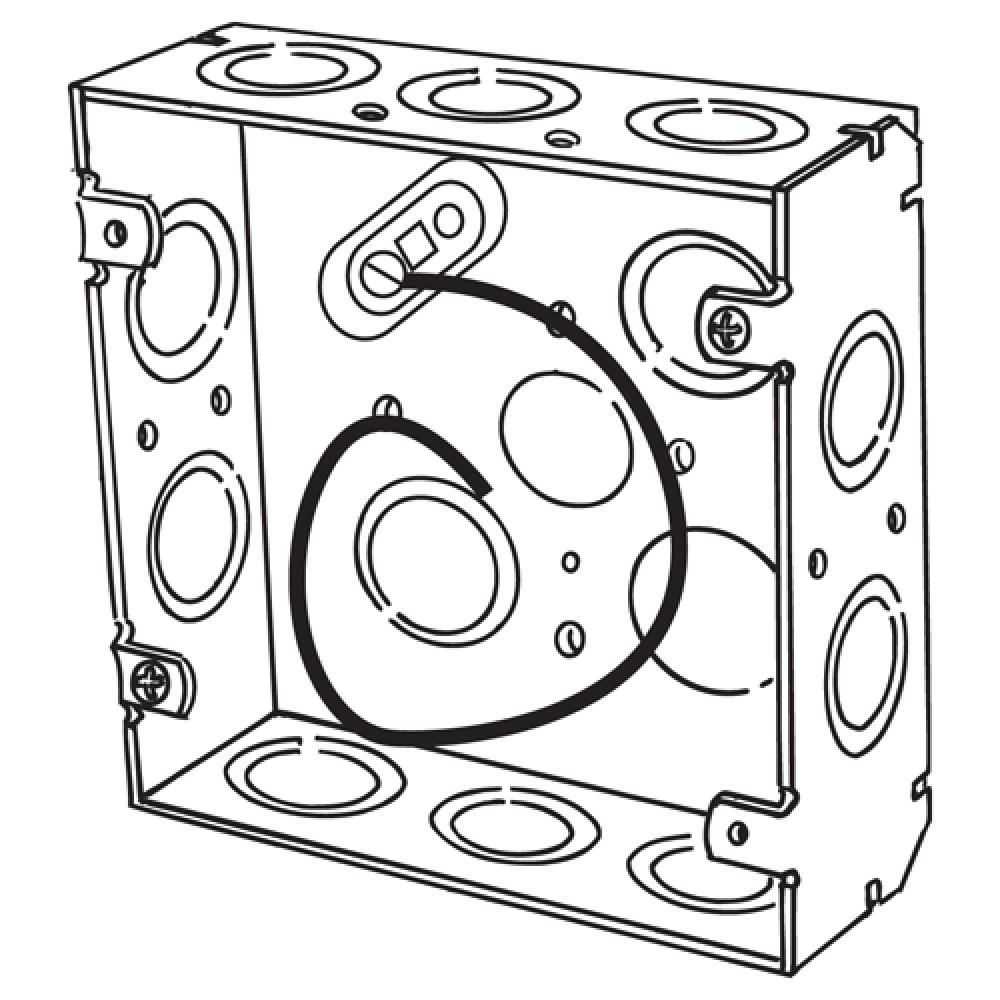 BX 4-11/16 SQ 1-1/2 DP ECNTRC  KO GRD