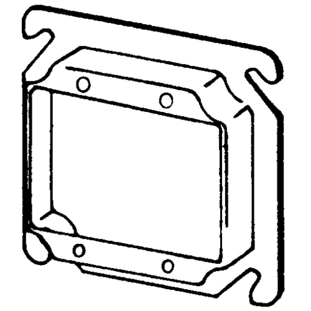 4 IN SQ CVR 5/8 IN RSD 2 DVC