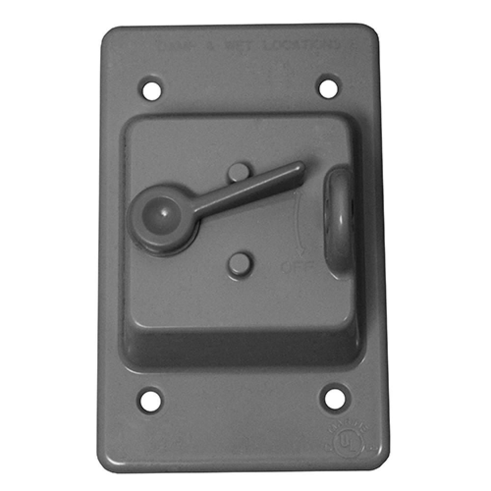 1G TOGGLE COVER WHITE PVC