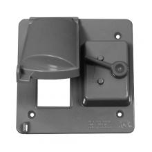 APPOZGCOMM WVTG2GTG - 2G GFCI/TOGGLE COVER GREY PVC