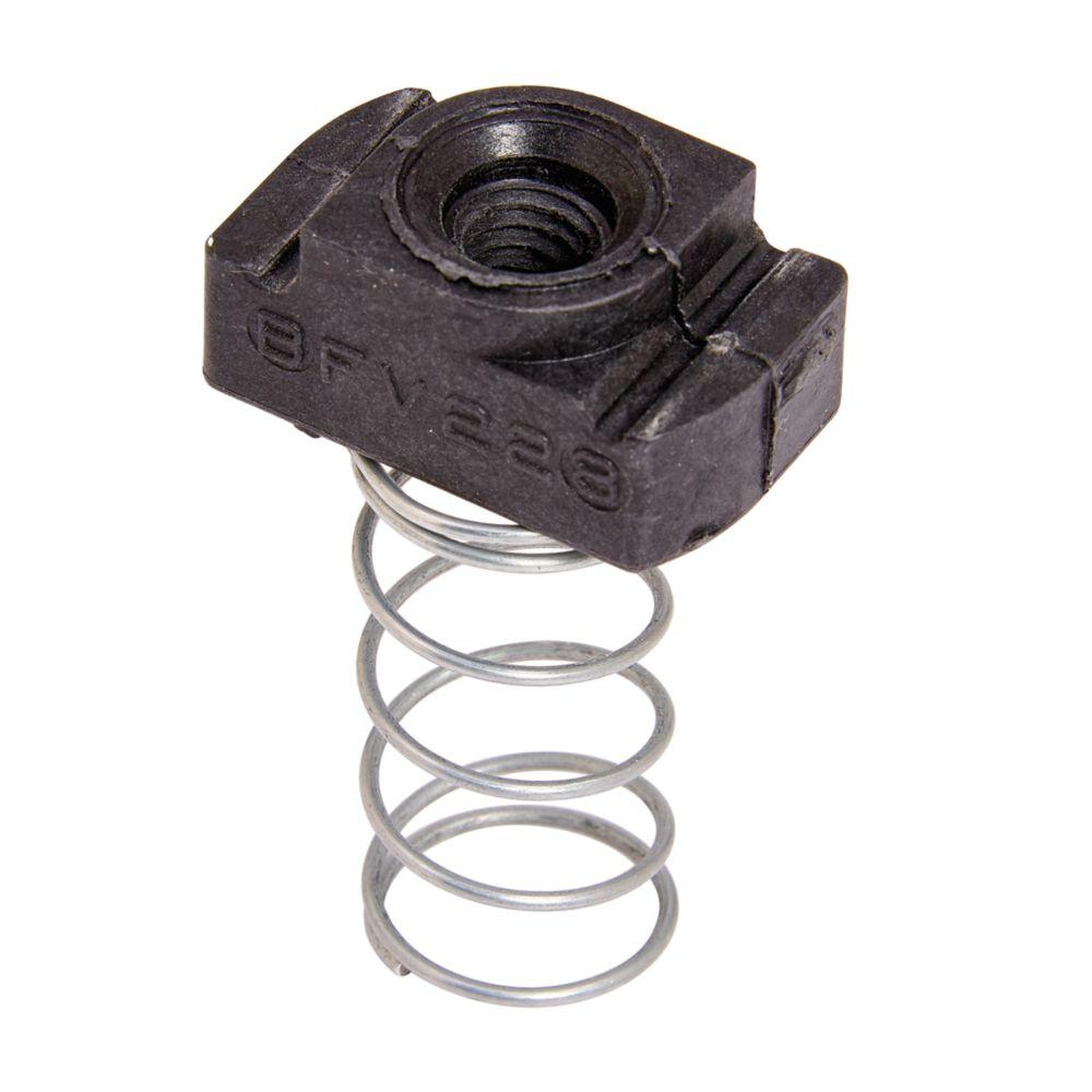 CHNL NUT, W/ SPRING, 1/4"-20, FIBERGLASS, VI