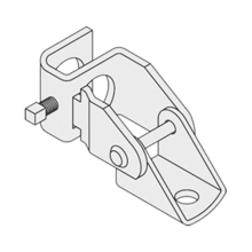 No-Thread Swivel Sway Brace Attachment, 1" B