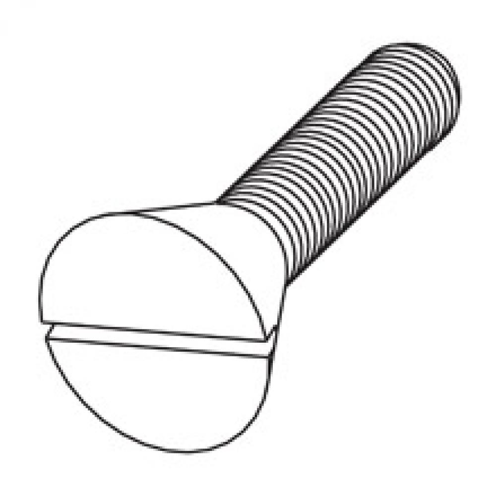 SLOTTED FLAT HEAD MACHINE SCREW, 1/4-IN. X 1/2-I