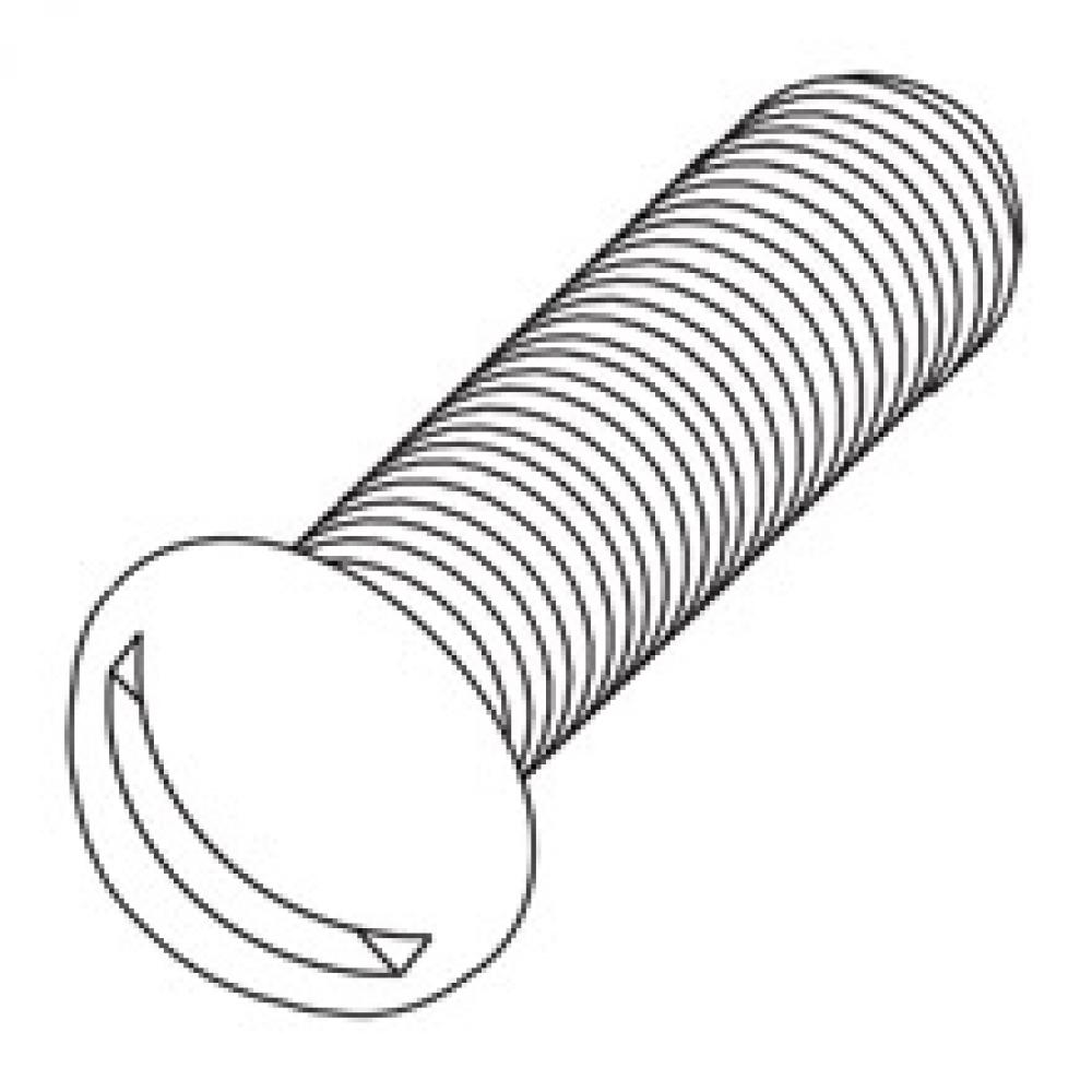 SLOTTED ROUND HEAD MACHINE SCREW, 1/4-IN. X 1 1/