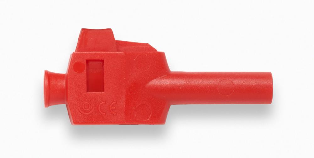 SHEATHED BANANA PLUG QUICK CONNECT (RED)