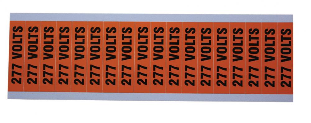 Voltage & Conduit Marker, "277V", Small,