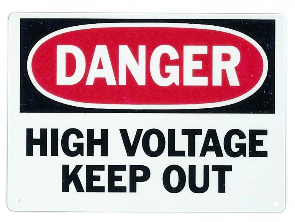 Safety Sign,Ideal,LGND: Danger - High Voltage,FB