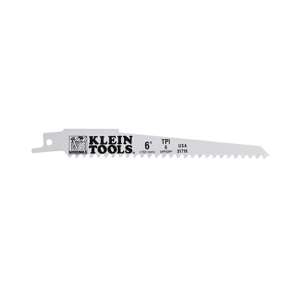 6" Recip Saw Blade 6 TPI, 5 PK