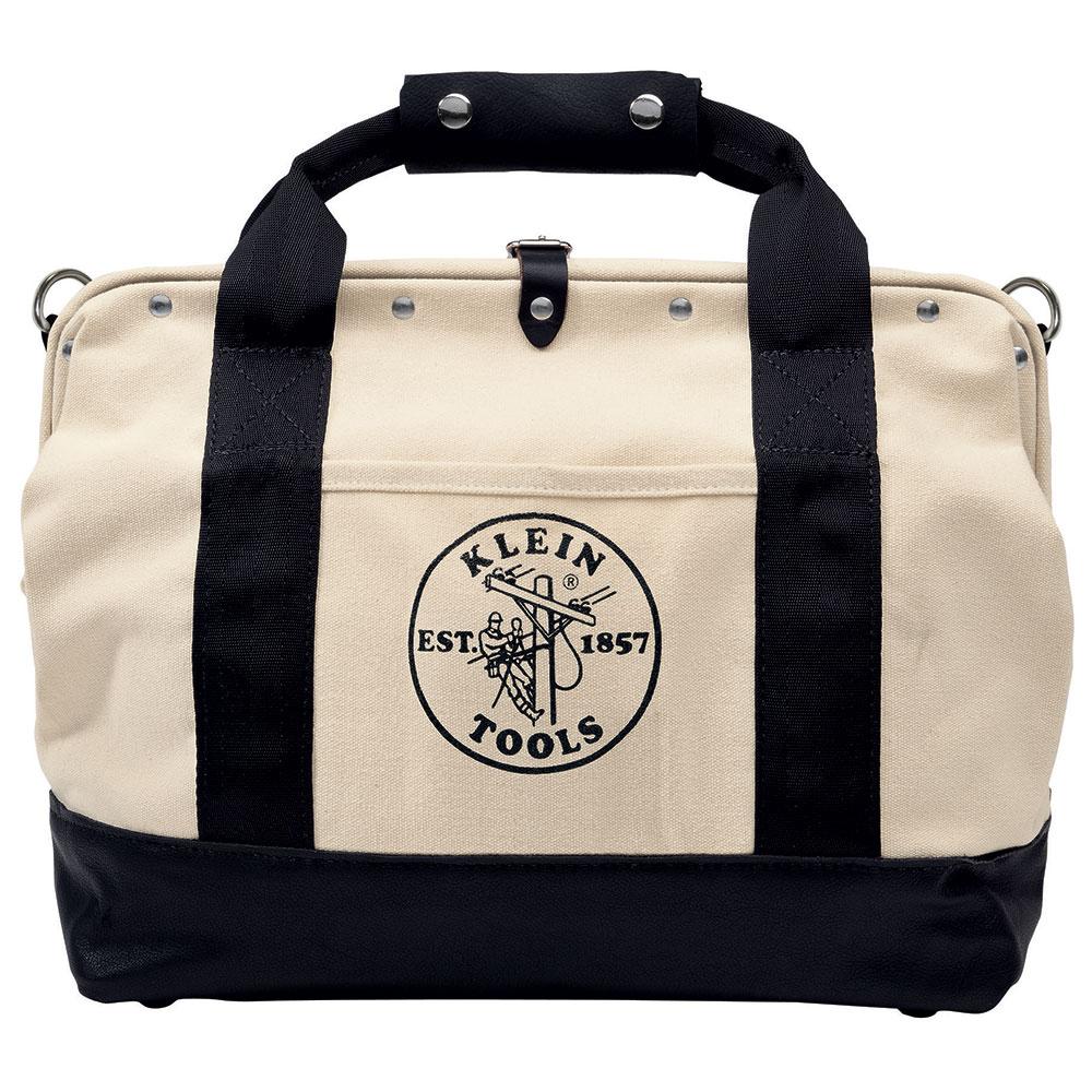 18" Canvas Tool Bag, Leather Bottom