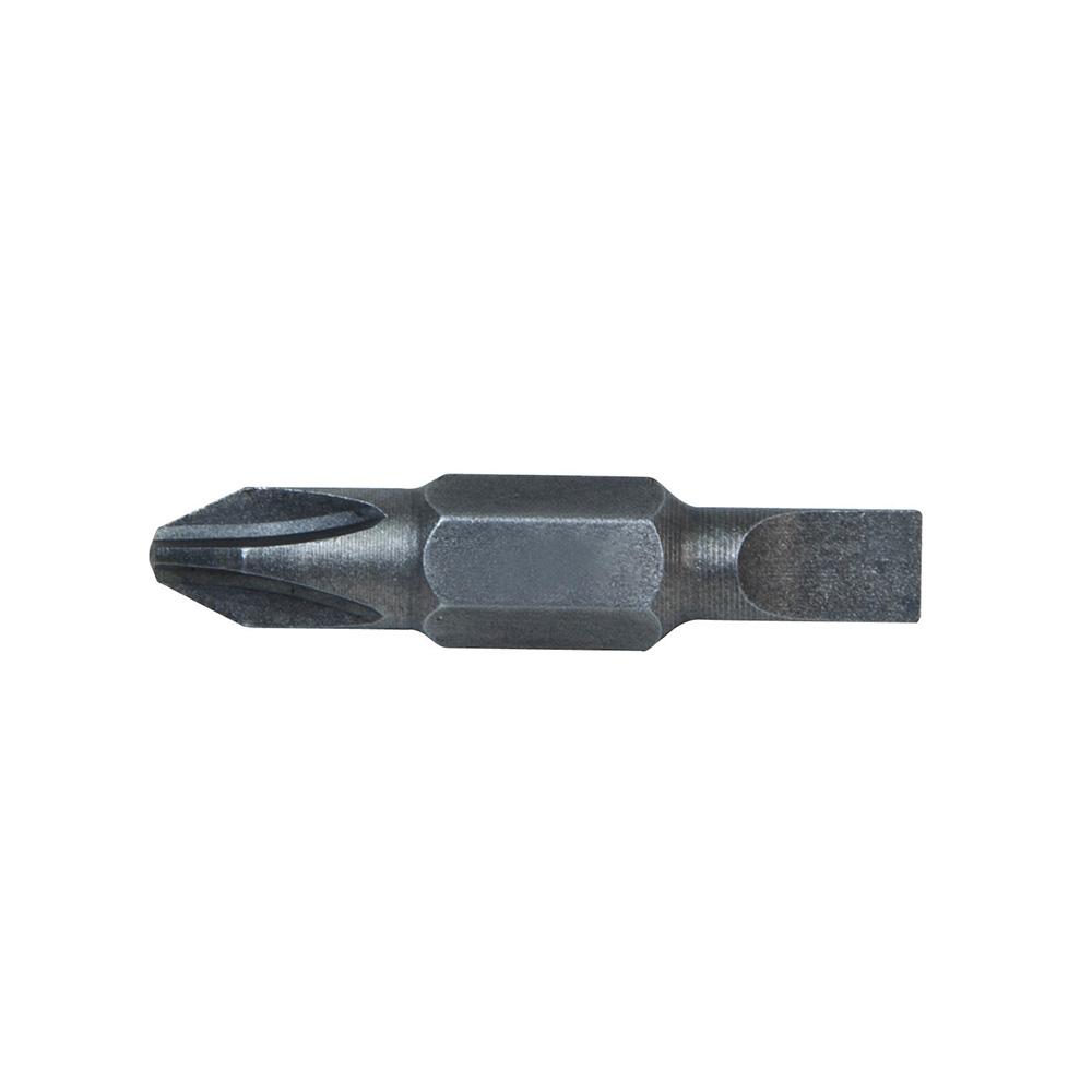 Bit #2 Phillips, 3/16" Slotted