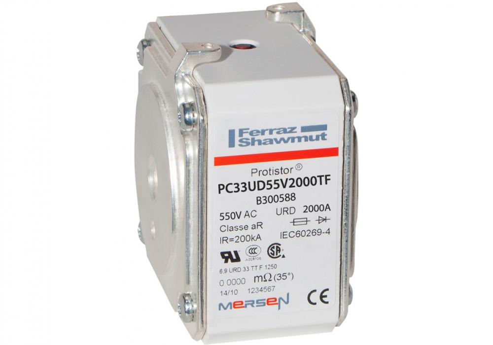 High-Speed Fuse 33 aR 550VAC 2000A Striker Flush