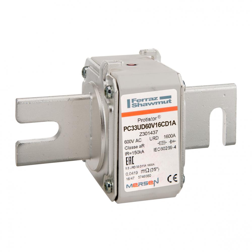 High-Speed Fuse 33 aR 600VAC 1600A Striker DIN 1