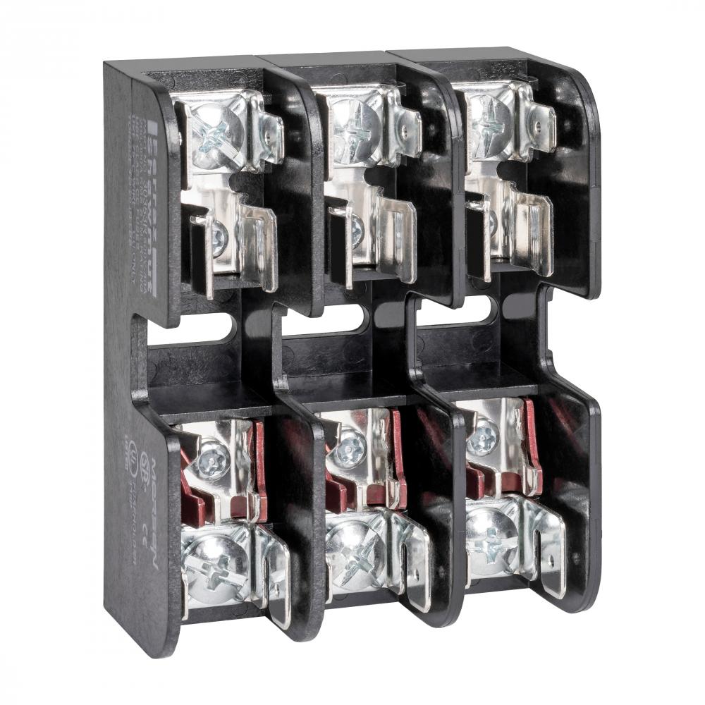 Fuse Block 600VAC 600VDC Class CC 30A 3-Pole Cop