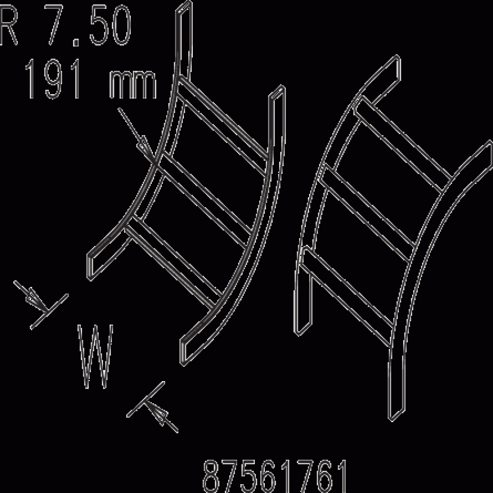 Inside Bend 18in - Black