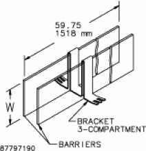 Pentair Hoffman F44BB3C - Barrier Brackets, 3 cmpmt, 5