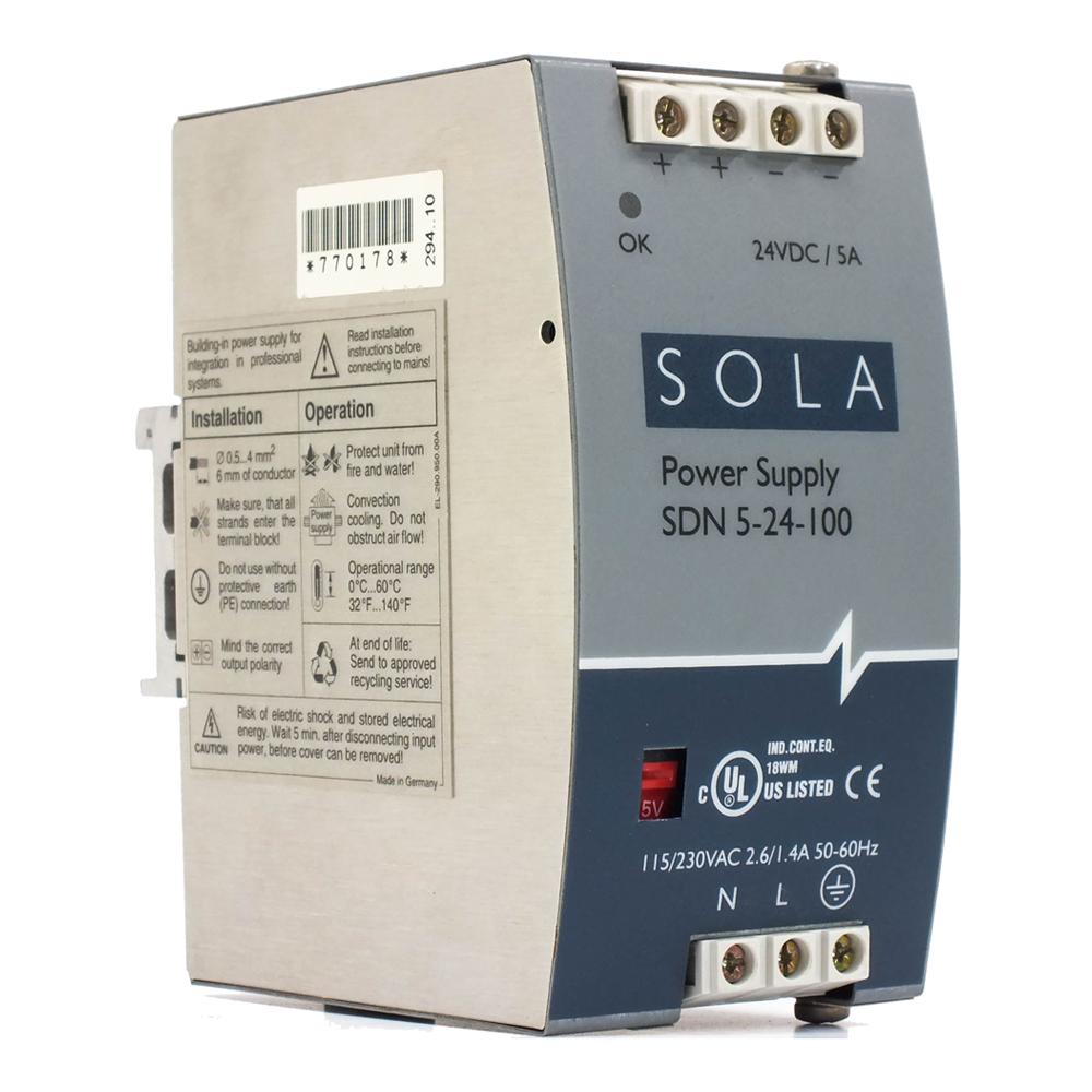 120W 24V DIN P/S 115/230V IN