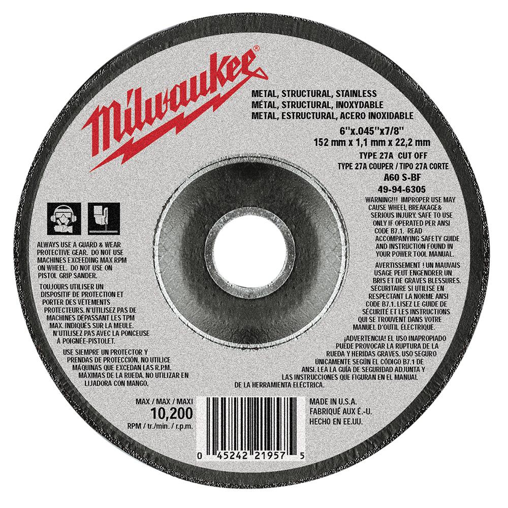 Abrasive Cutting Wheel 6" x .045"