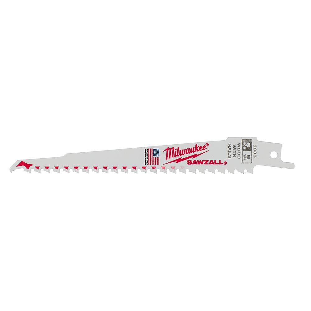 6" 6 TPI Sawzall® Blades (50)