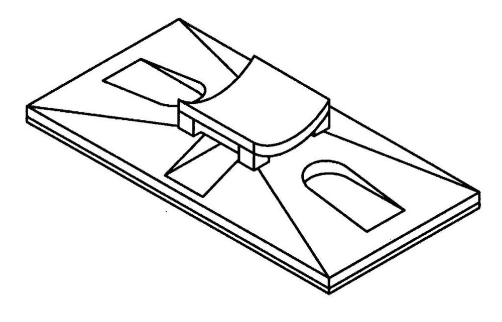 CTB2X1BGA-C 2" X 1" BEIGE MOUNTING BASE-