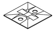 3M Electrical Products CTB1X1BGA-C - 06292 CABLETIE BASE