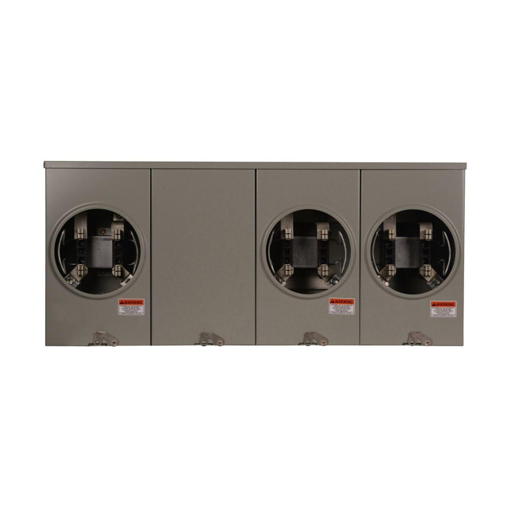 MtrSkt,200A,Ring,4-Jaw,OH/UG,3-Gang