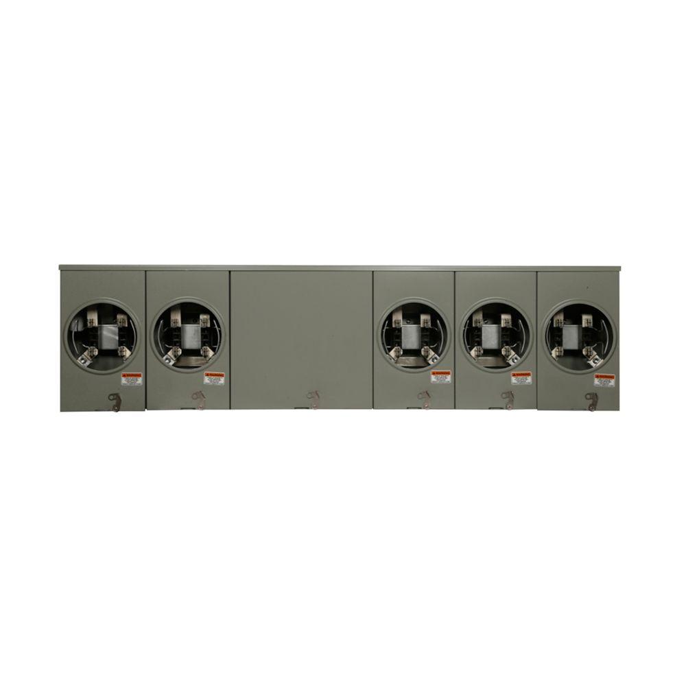 MtrSkt,200A,Ring,4-Jaw,OH/UG,5-Gang