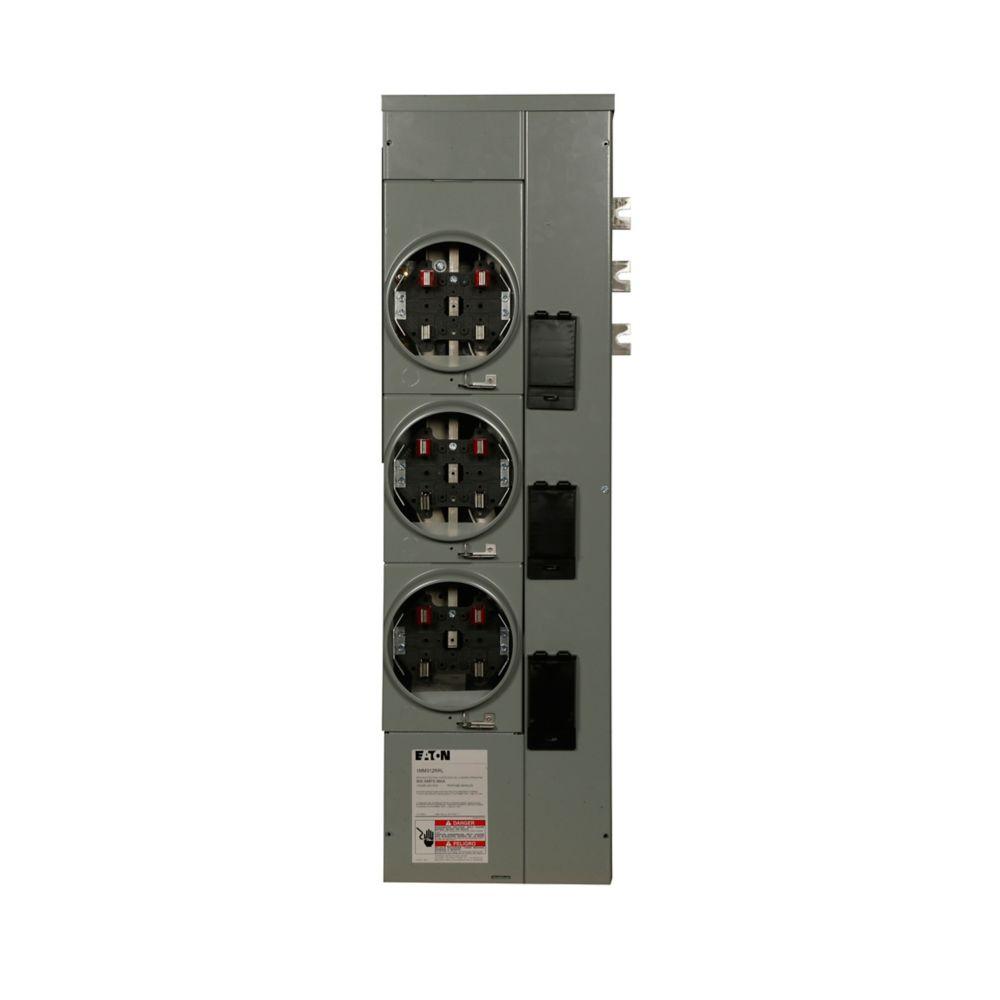 125A MTR STACK,1PH, 3 SKT, RINGLESS, CU