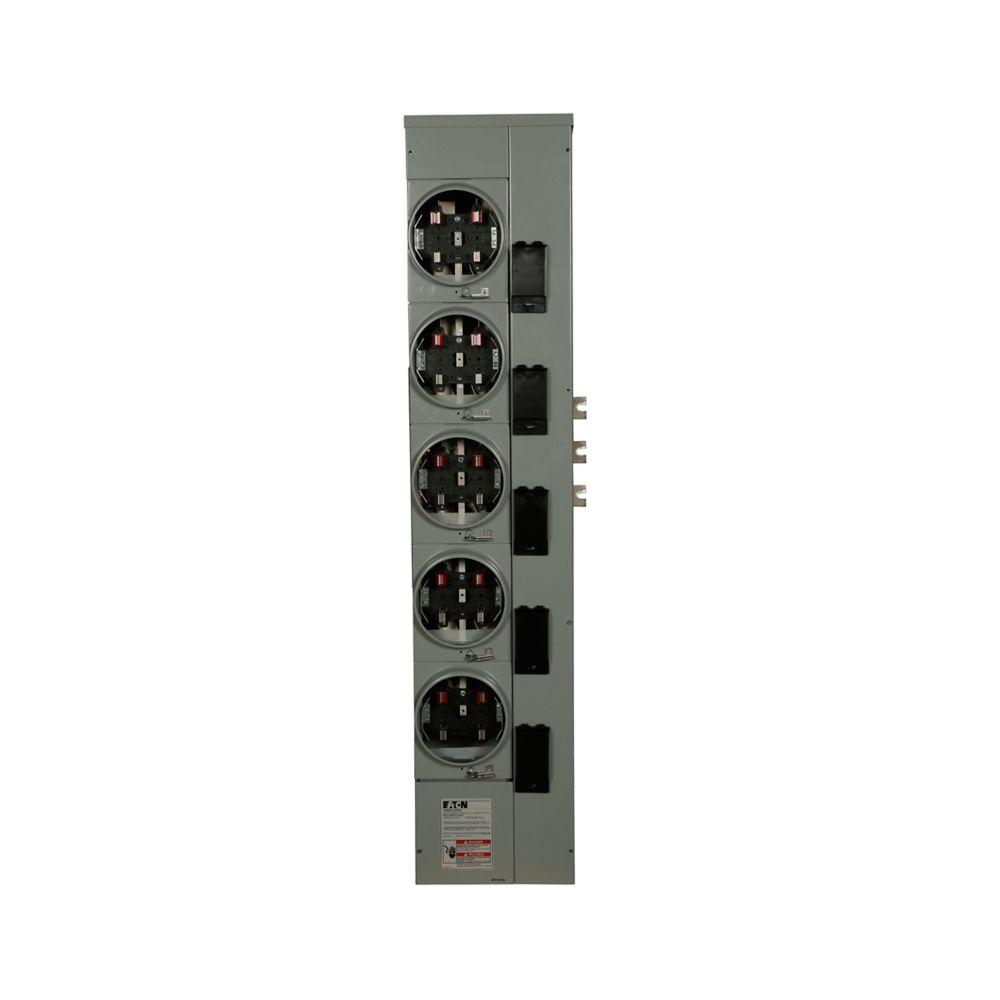 125A MTR STACK, 1PH, 5 SKT, RINGLESS, CU