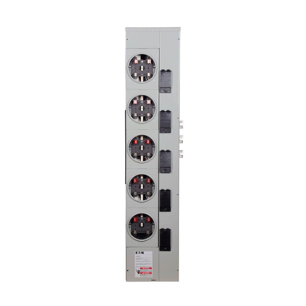 125A MTR STACK, 1PH, 5 SKT, RING, CU