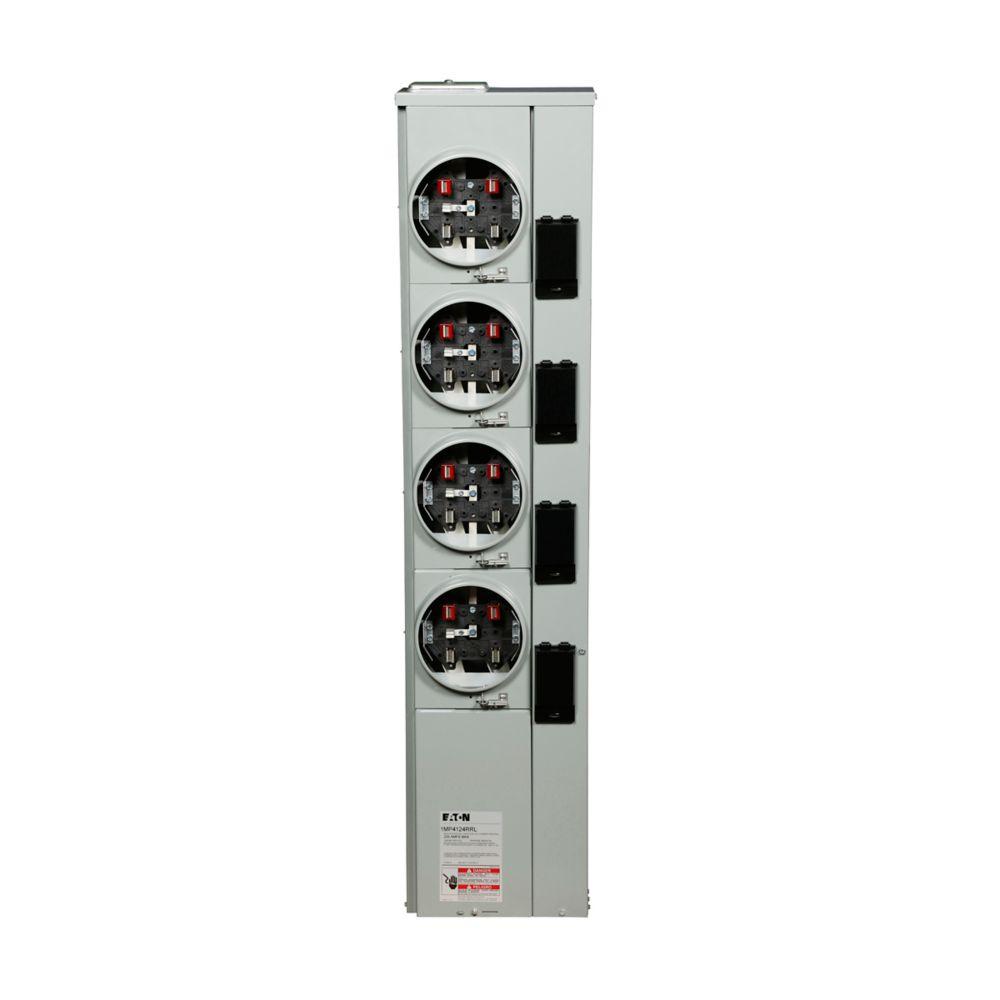 125A METER PACK, 4 SOCKETS, RINGLESS, CU