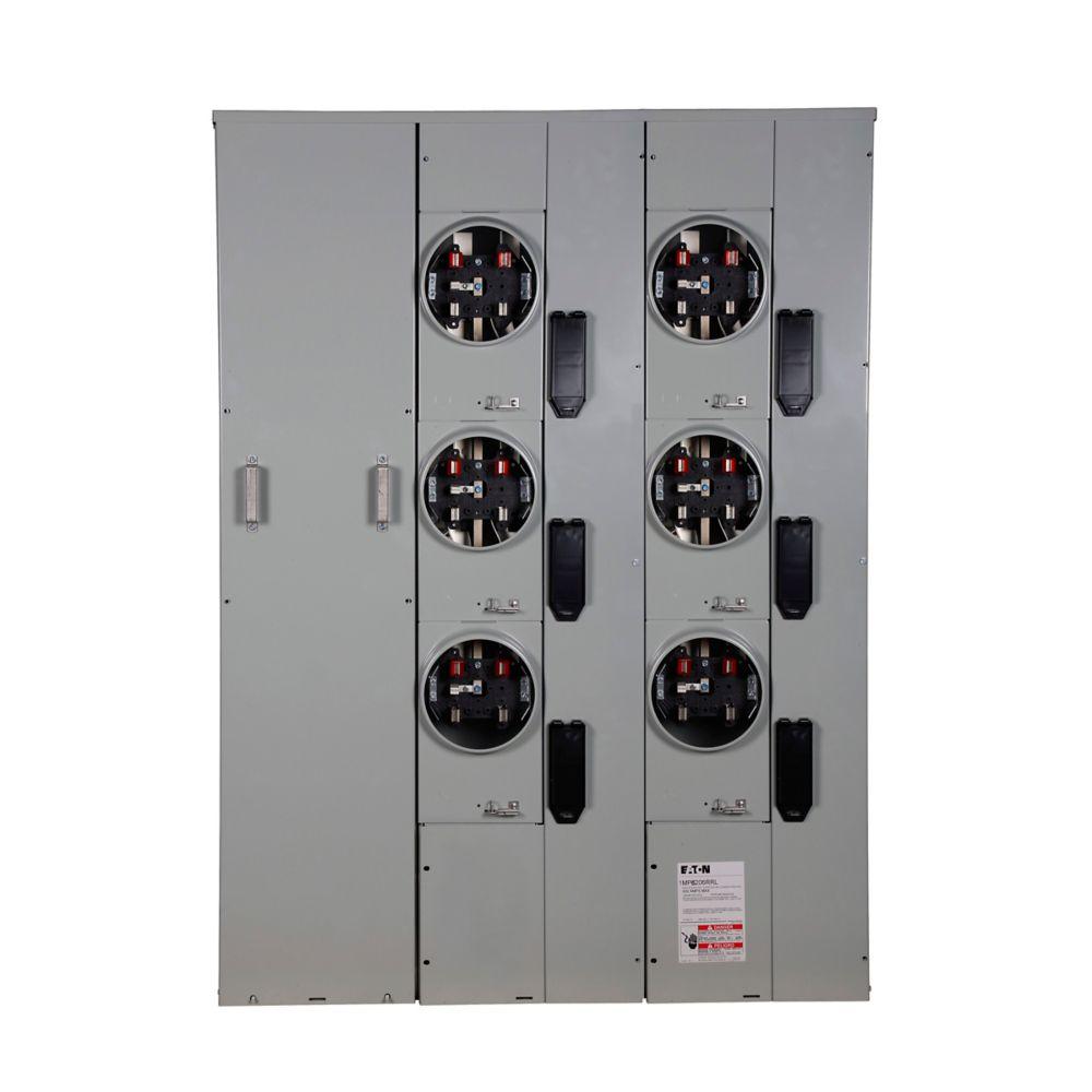 200A METER PACK, 6 SOCKETS, RINGLESS, CU