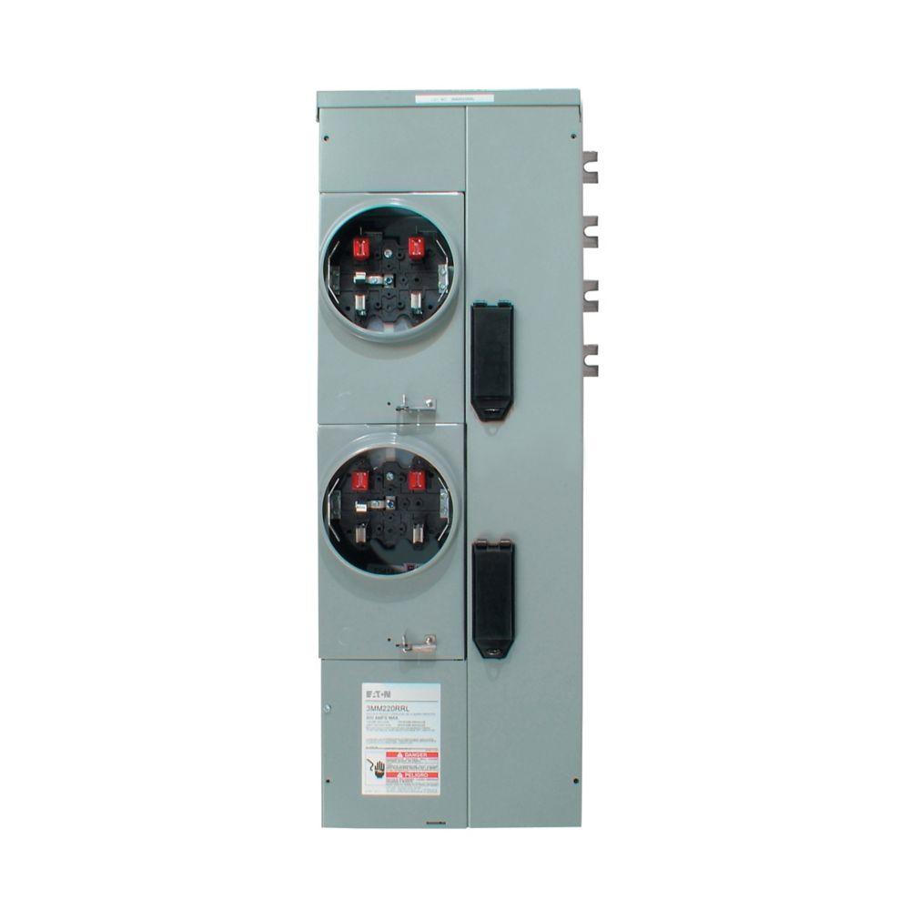 MTR STACK RESI, 3 HIGH, 125AMP RINGLESS