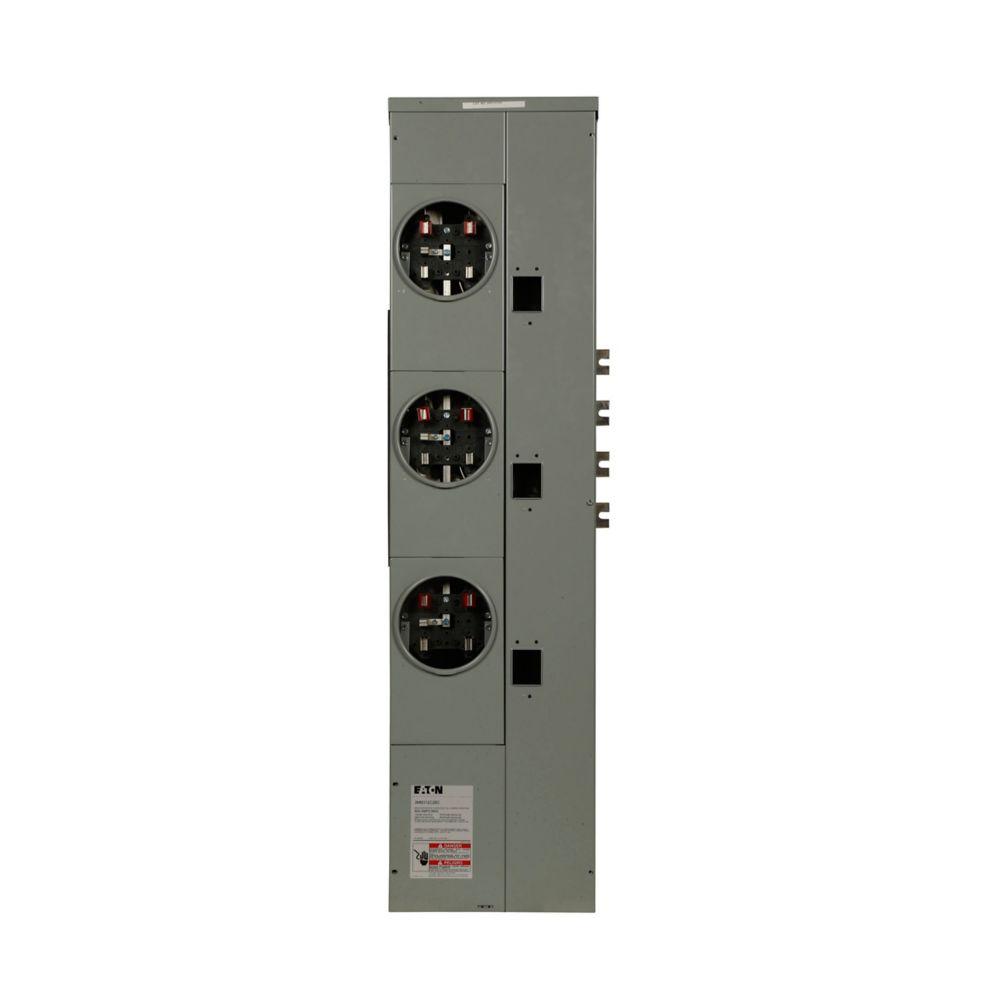 METER STACK, RING, 3 SKTS, 125A BKR PROV