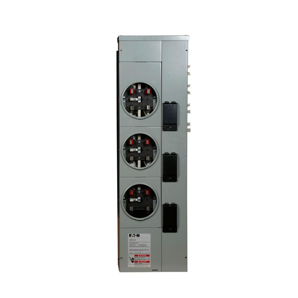 METER STACK, RING, 3 SKTS, 125A BKR PROV