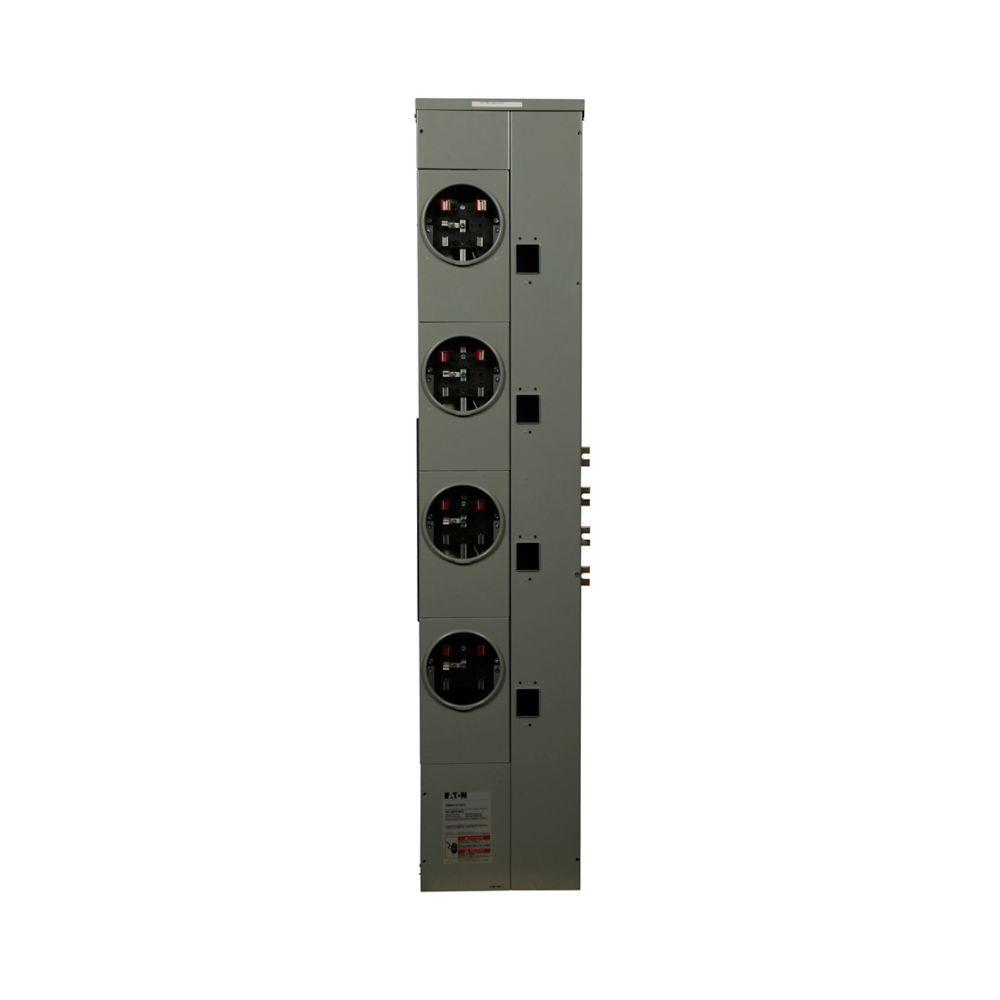 METER STACK, RING, 4 SKTS, 125A BKR PROV