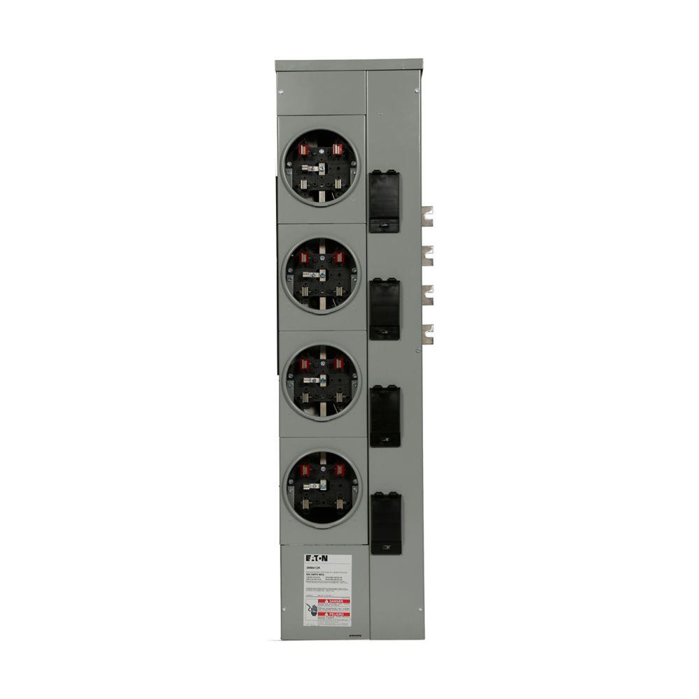 METER STACK, RING, 4 SKTS, 125A BKR PROV