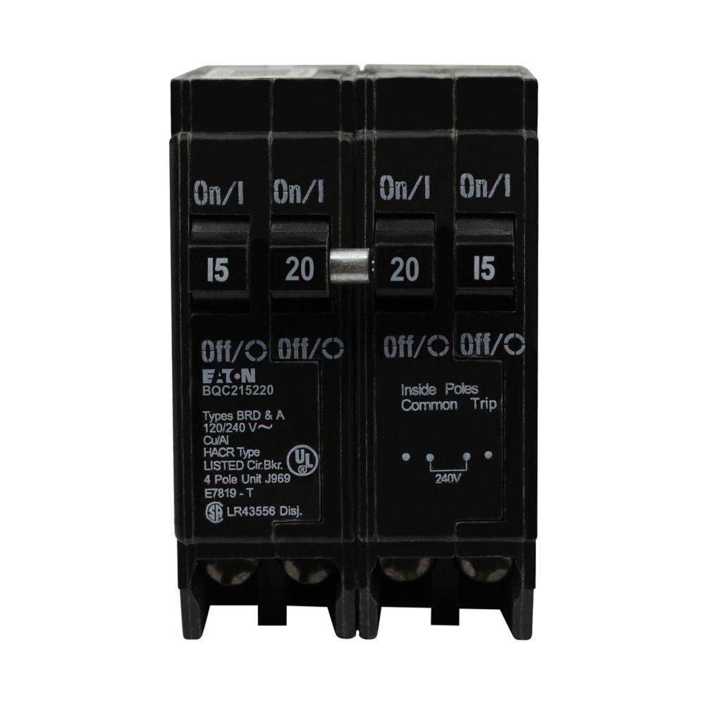 BQC Quad 1-15A/2P 1-20A/2P 120/240V 10K