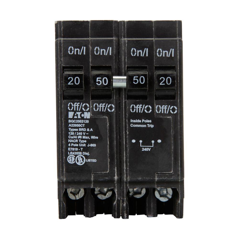 BQC Quad 1-50A/2P 2-20A/1P 120/240V 10K