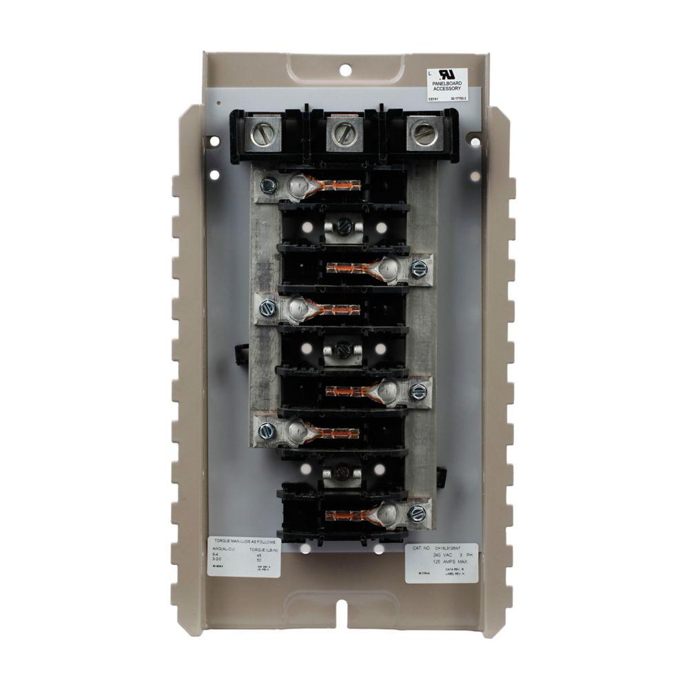 125A, 18 CKT,3PH, MLO, Cu Bus,OEM INT,CH
