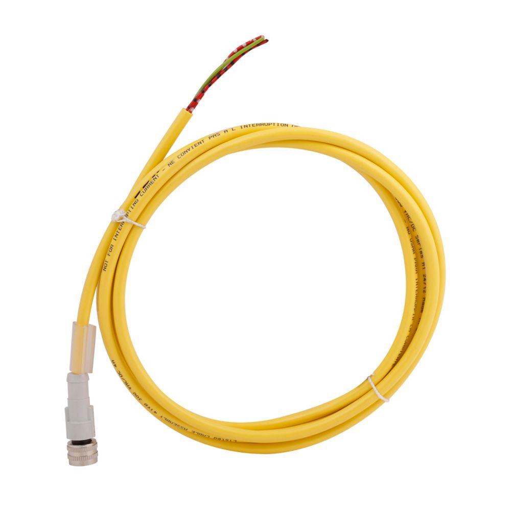 CORDSET,AC 3P 3W,18GA,PVC YEL,2M