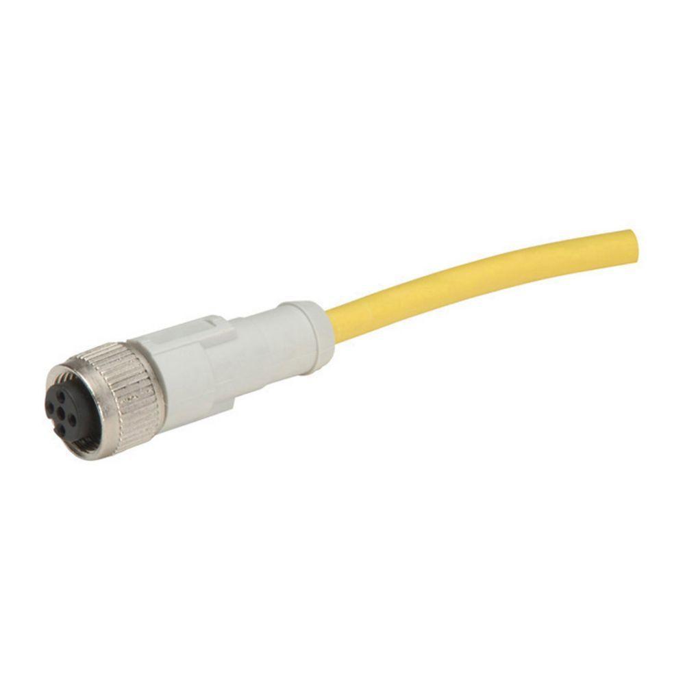 CORDSET,AC,4P 4W,22GA,YEL,2M