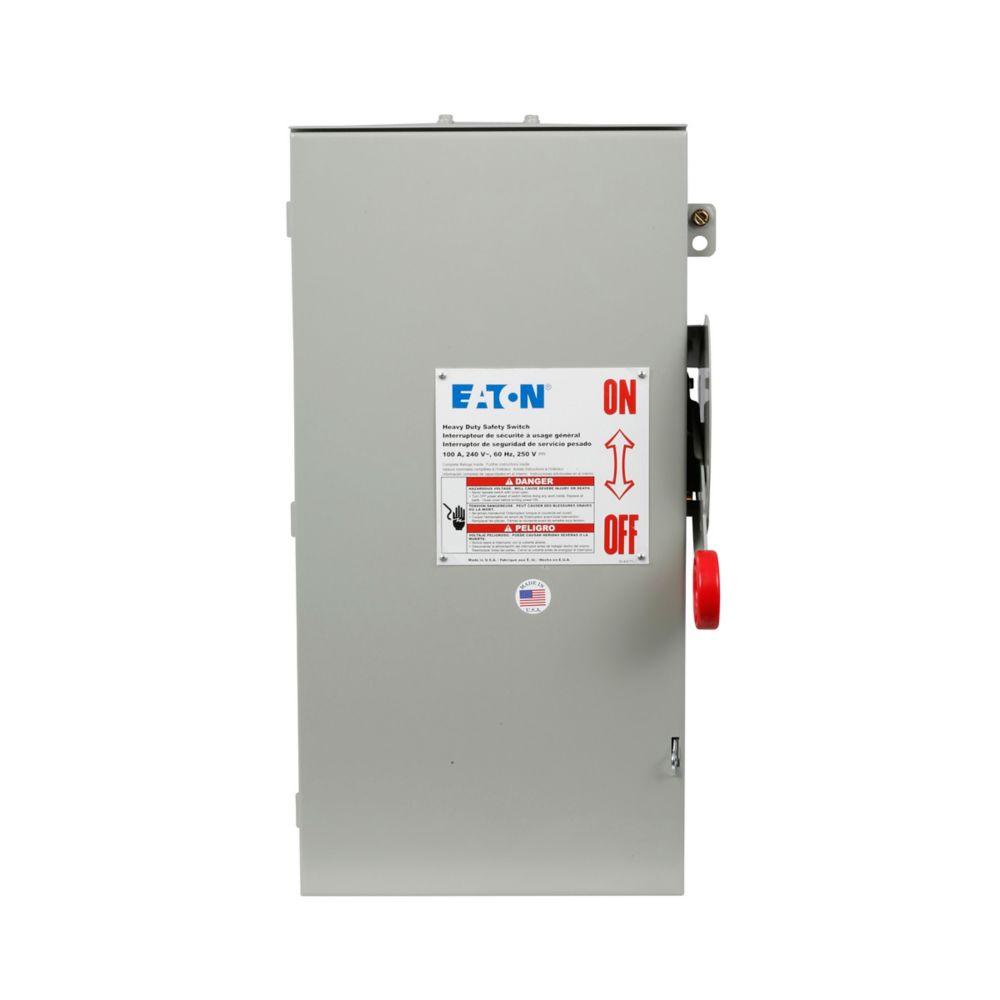100A/3P HD FSBL Sfty Sw 600V w/Neut N3R