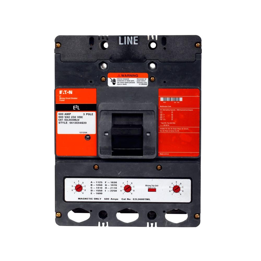 3P 600A 600VAC MNG CB W/TRIP RNG