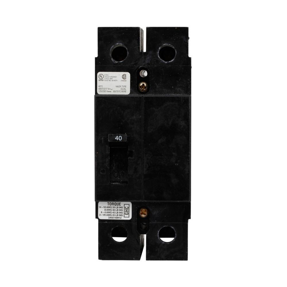 2P 40A 277/480VAC L&L Ring TERM&50 Deg C