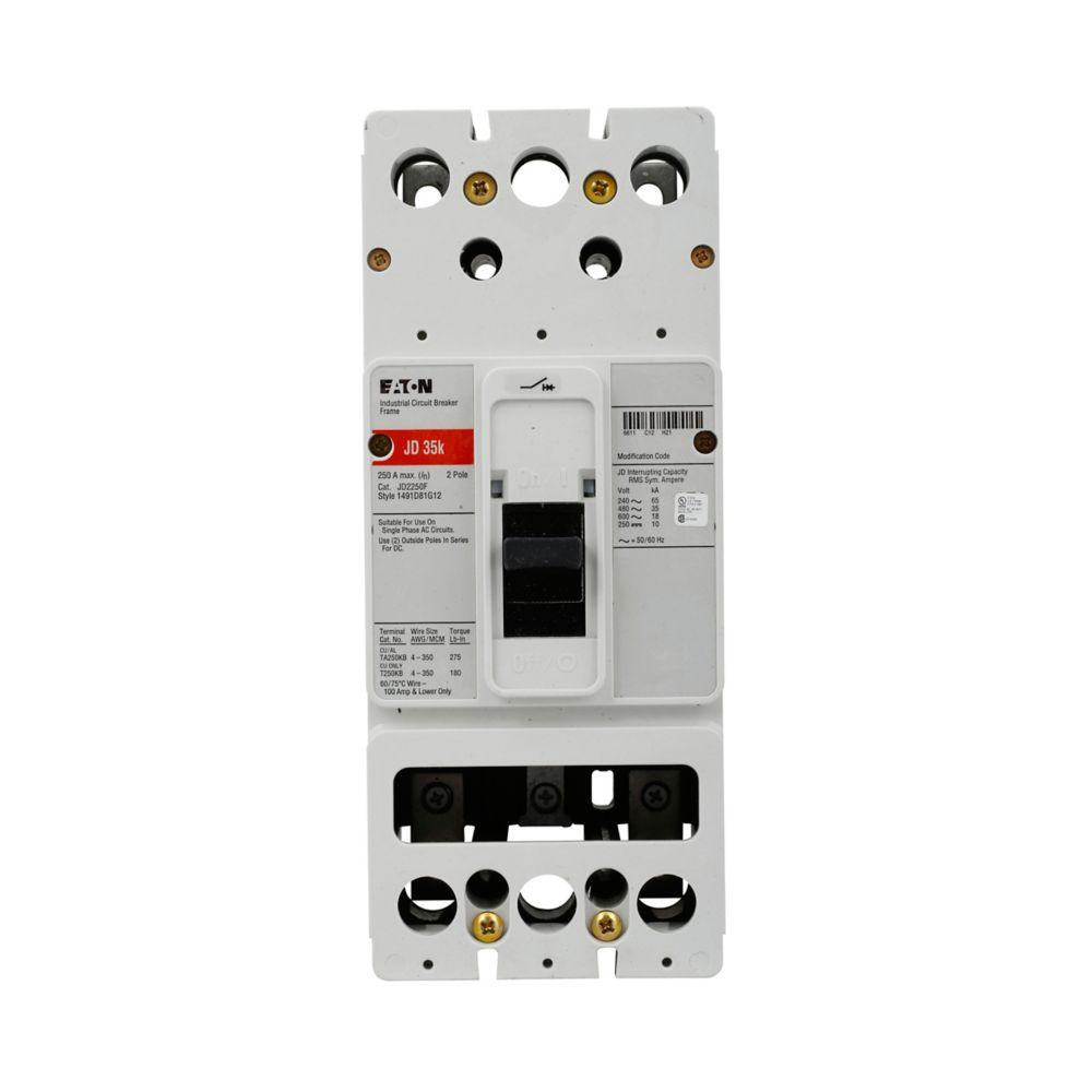 JD 2P 250A LN/LD END CAPS W/ST 12-24VAC